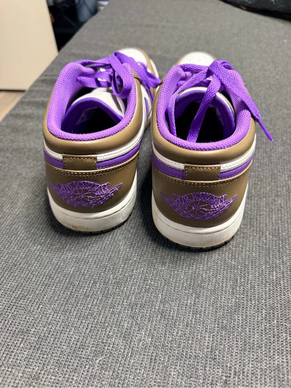 Jordan Low-Top Sneakers in Purple, White & Brown